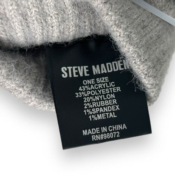NEW Steve Madden Mittens Gray Touchscreen Gloves Cozy Warm Winter Snow Revolve - Picture 6 of 6